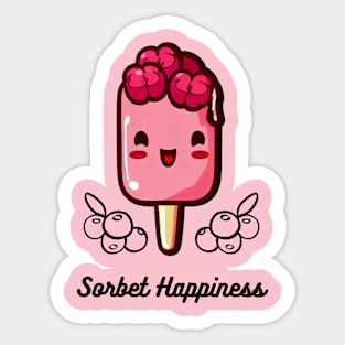 Raspberry Sorbet - Sorbet Happiness Kawaii Sticker